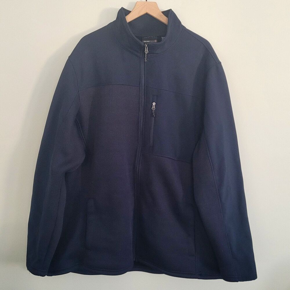 Swiss Tech Jacket Men's Big and Tall Size 3XLT Blue Pockets